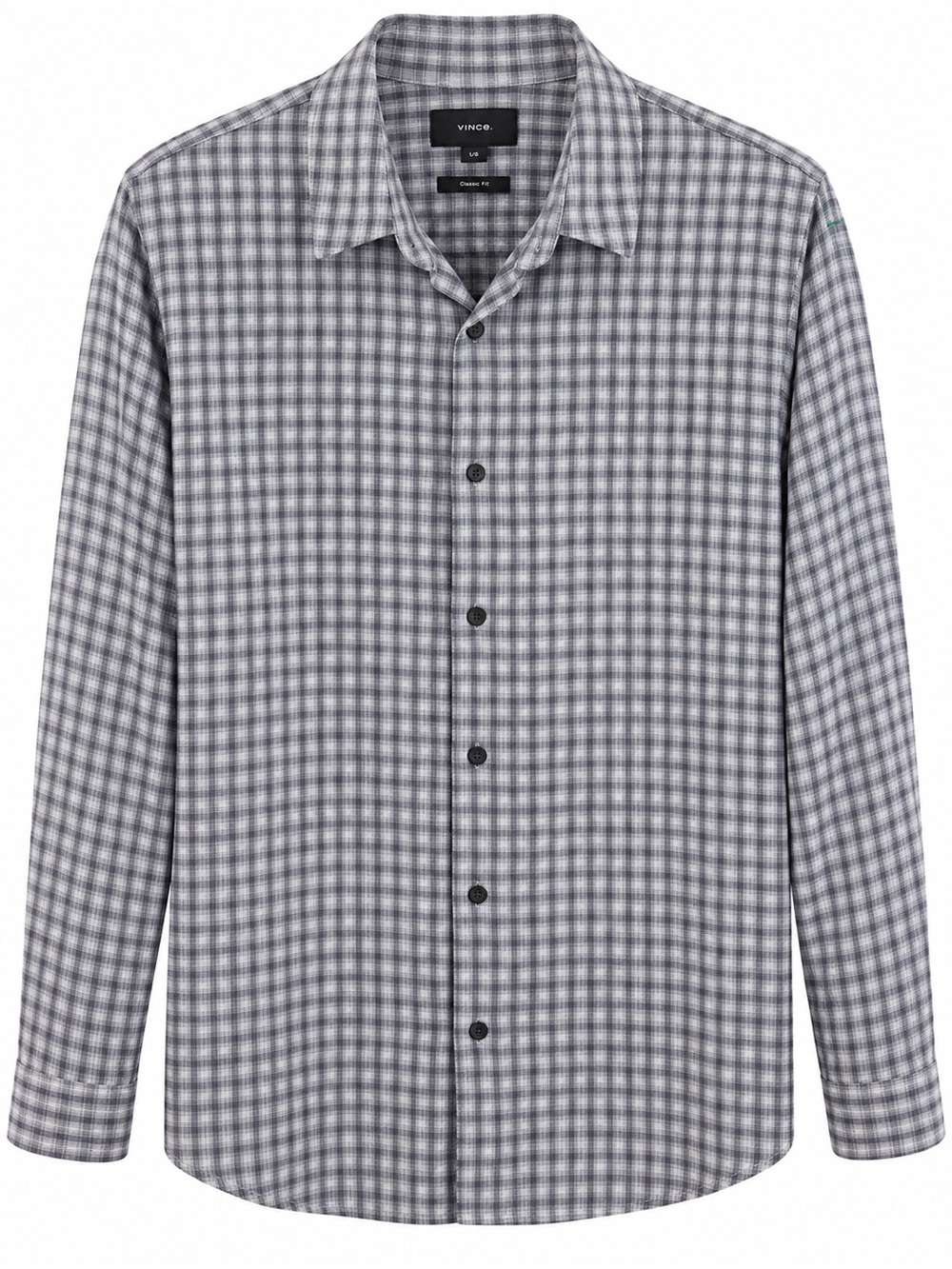 Vince Men's Gray Plaid Long-Sleeve Button-Down Shirt